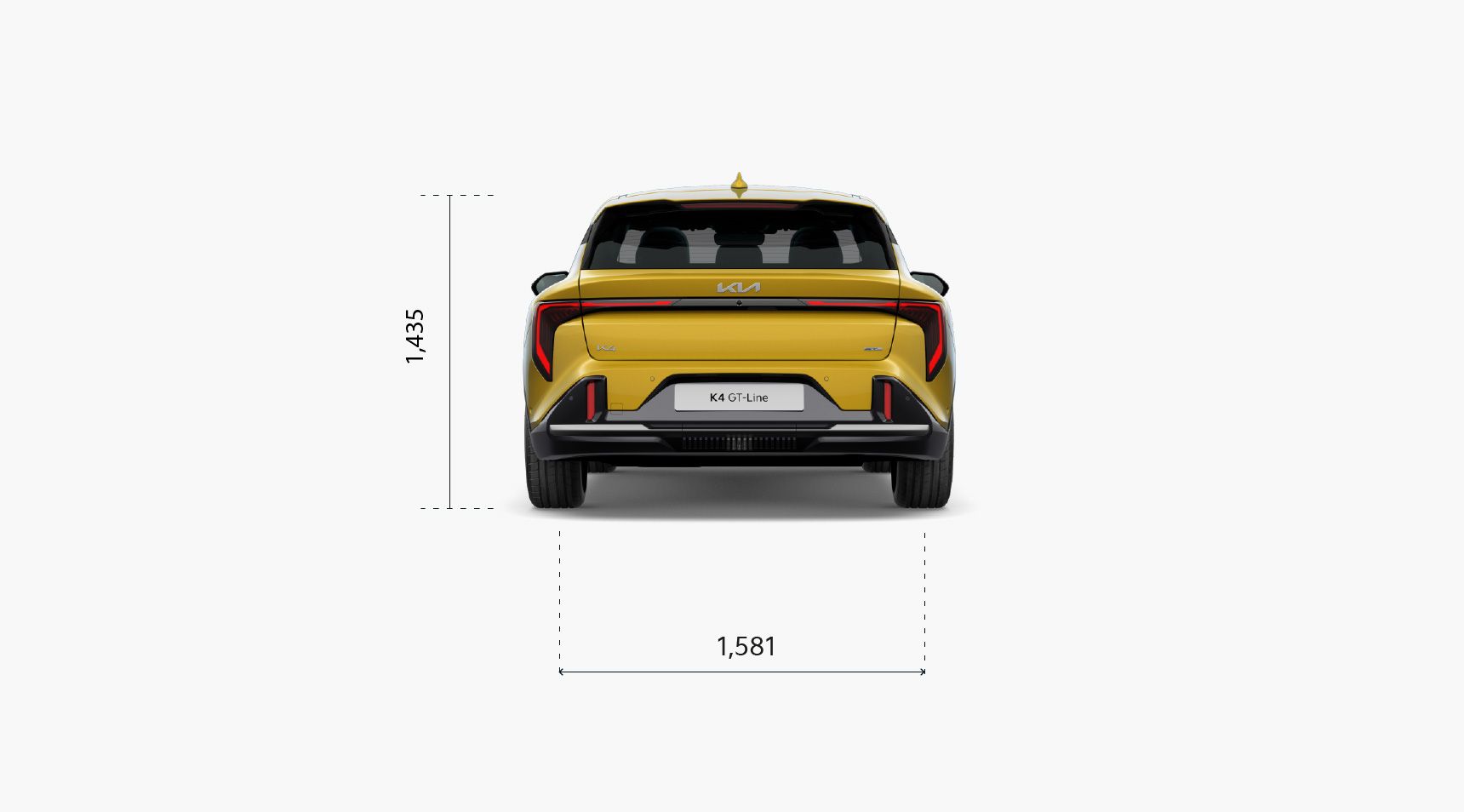 Kia EV4 Dimensions rear view